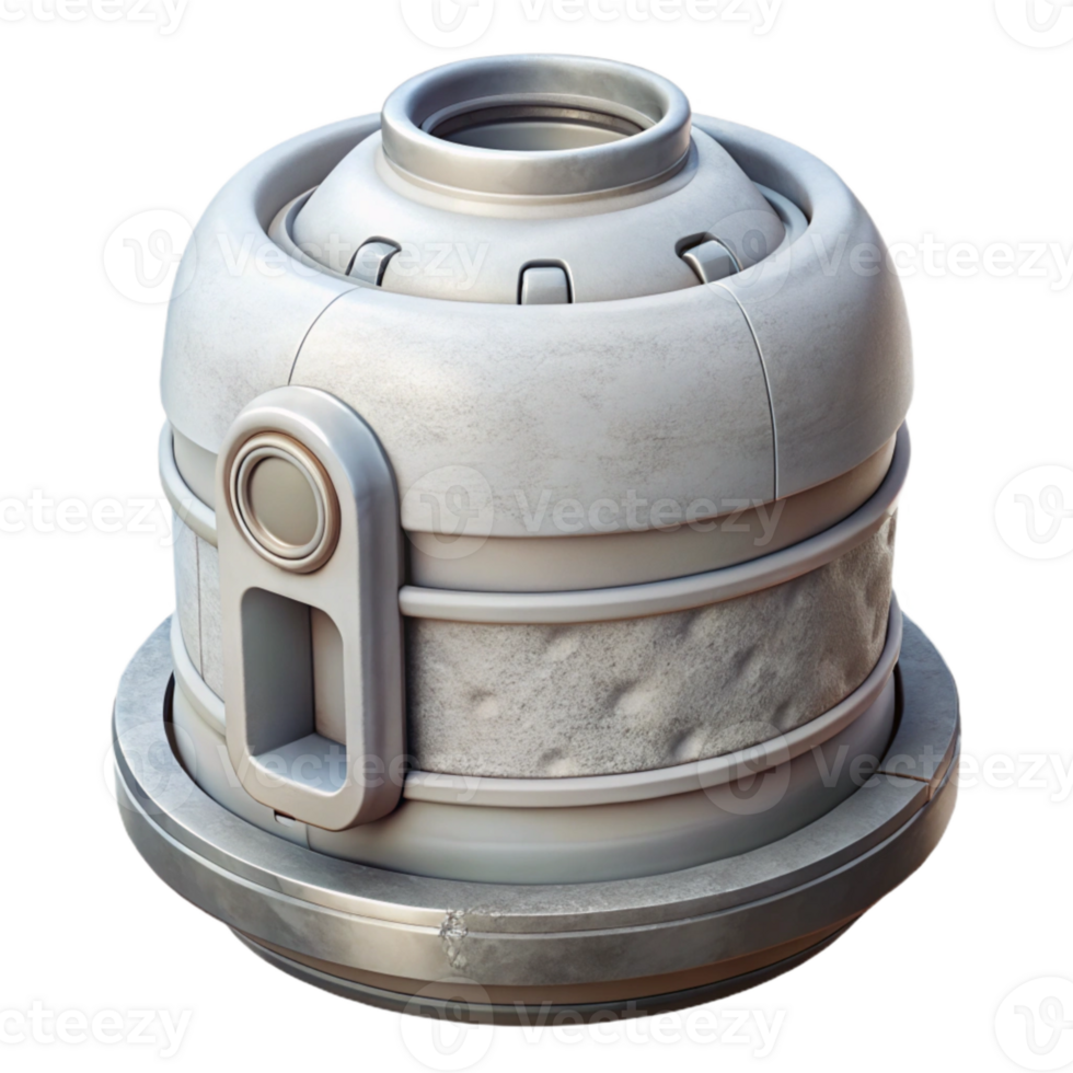 elegant rustic White Gray Artificial Centrifuge Isolated Transparent Background premium png