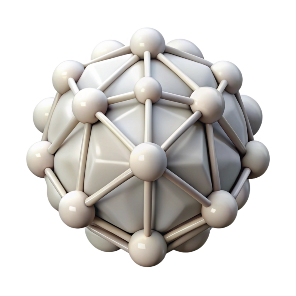 magnificent modern White Neural Network Node Isolated on Transparent Background genuine png