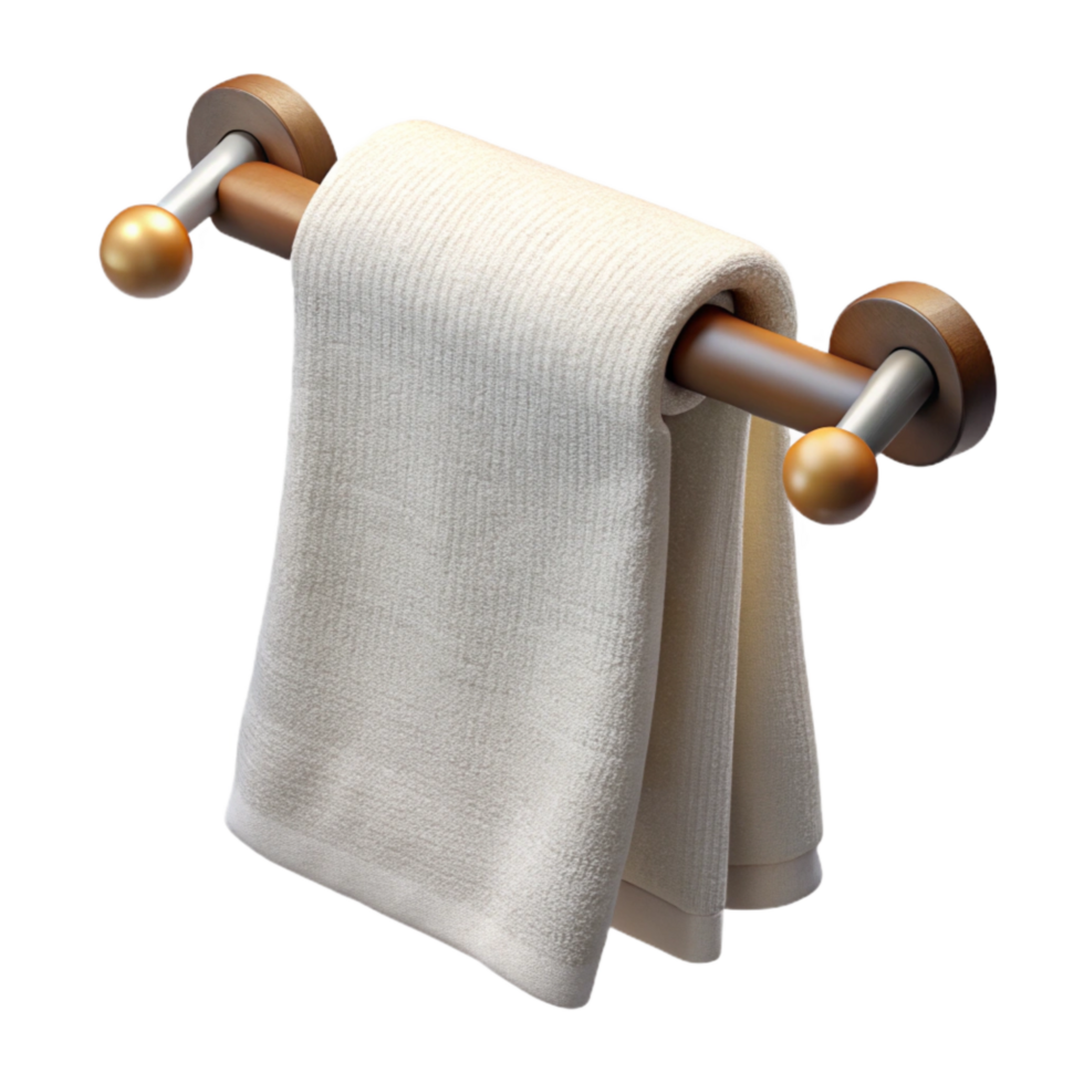 magnificent contemporary White Towel Hanging on Rack Transparent Background high resolution png