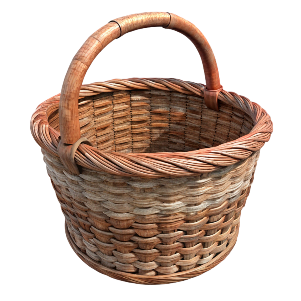 extraordinary creative Wicker Basket Empty Isolated premium png