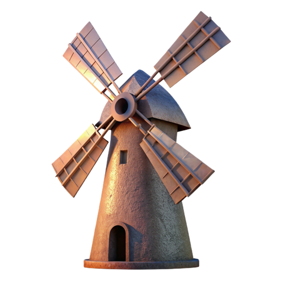 stunning abstract Windmill Silhouette Cutout with Gradient Sky exclusive png