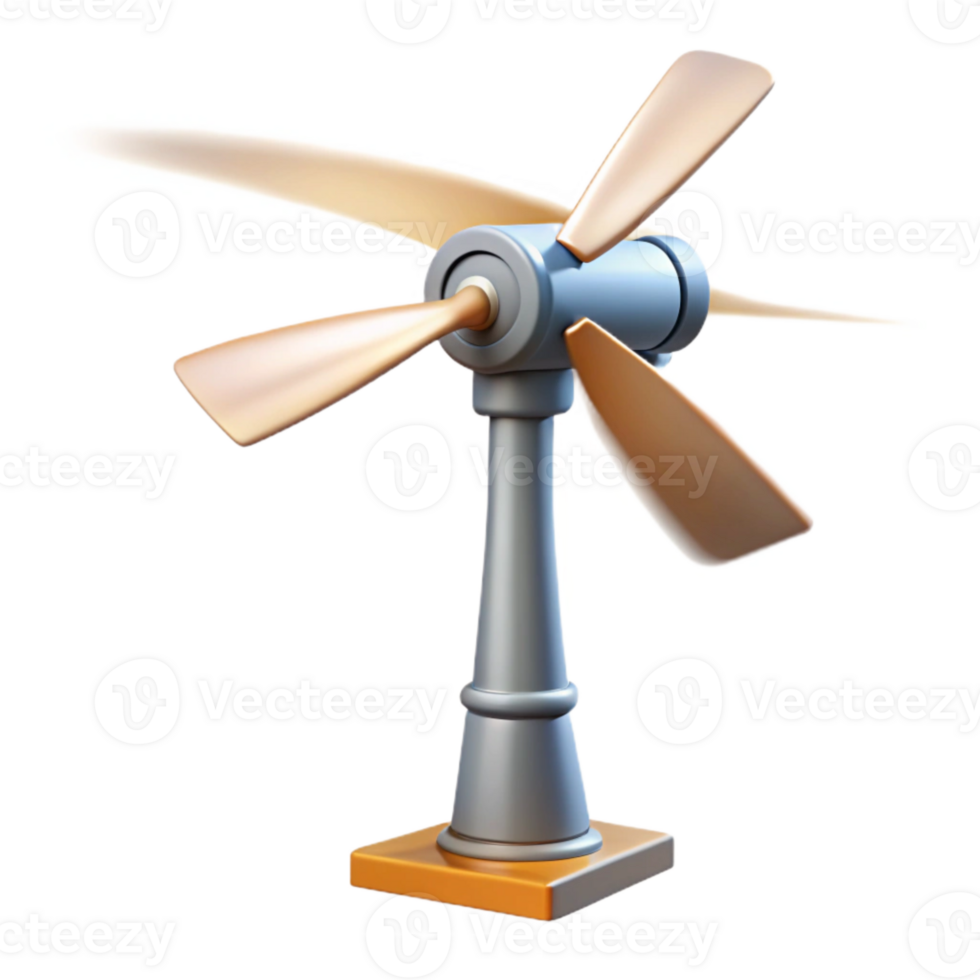 vibrant classic Wind Powered Structure Cutout with Motion Blur original png