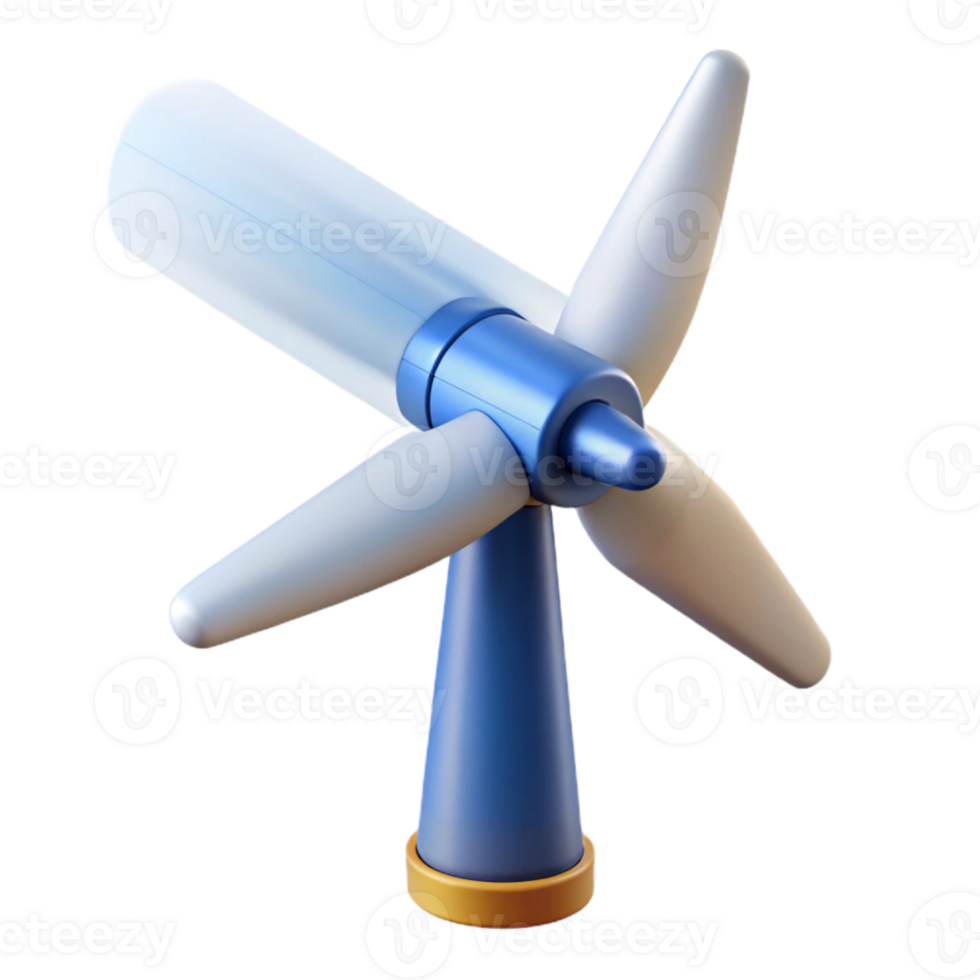 extraordinary abstract Wind Turbine Blade Rotating Motion Blur Transparent Background exclusive png