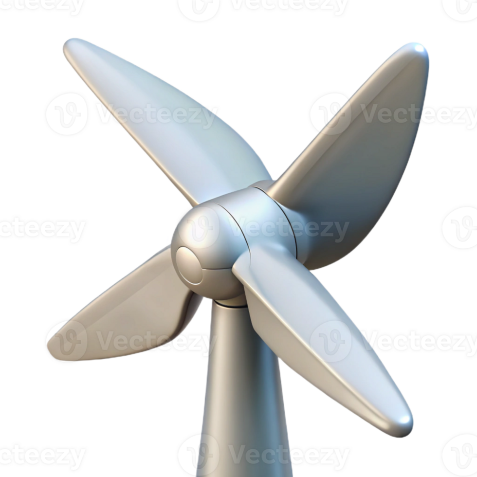stunning traditional Wind Turbine Blades Close Up Transparent Background with Dynamic Angle png