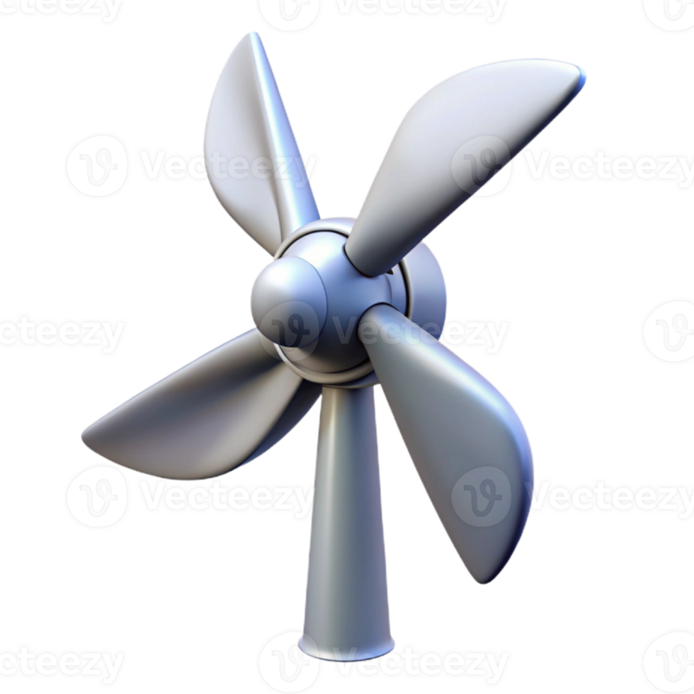beautiful vintage Wind Turbine Blades Rotating Transparent Element detailed png