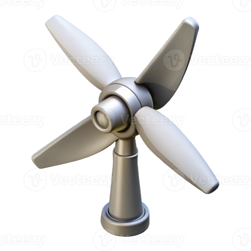 elegant classic Wind Turbine Blades Rotating Transparent Element high resolution png