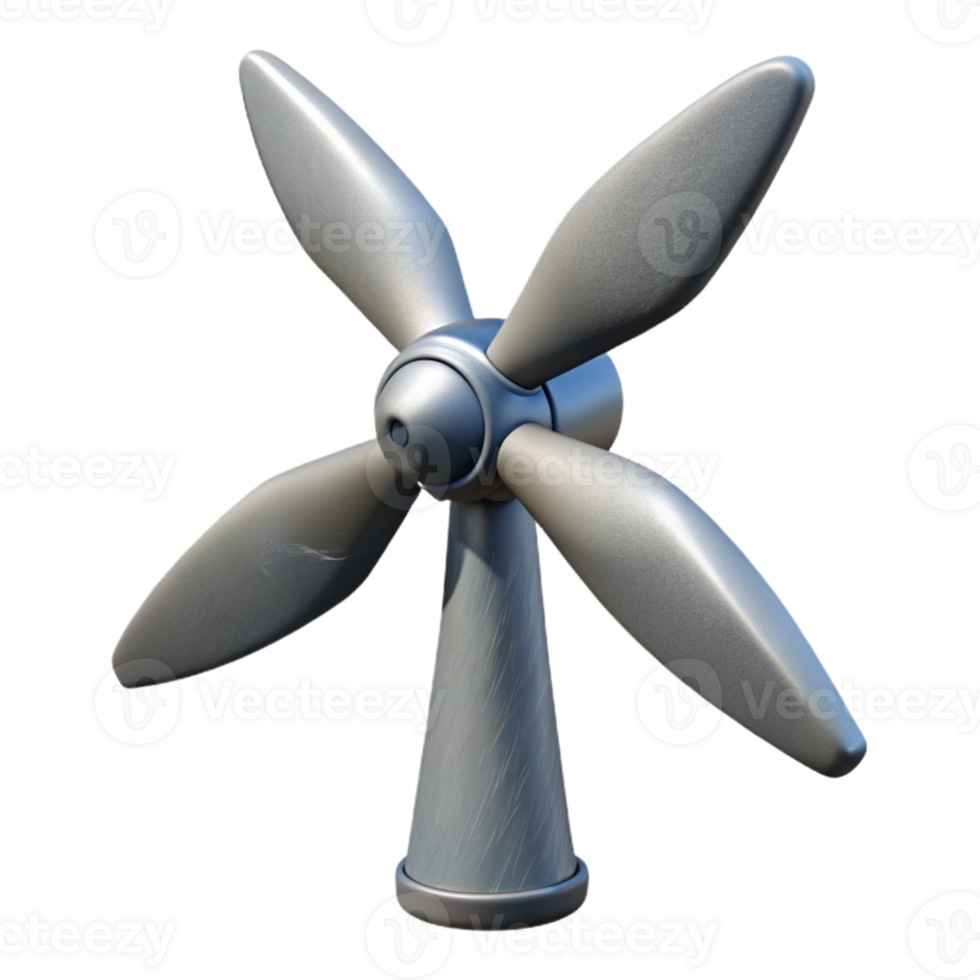 dramatic contemporary Wind Turbine Blades Rotating Transparent Element premium png