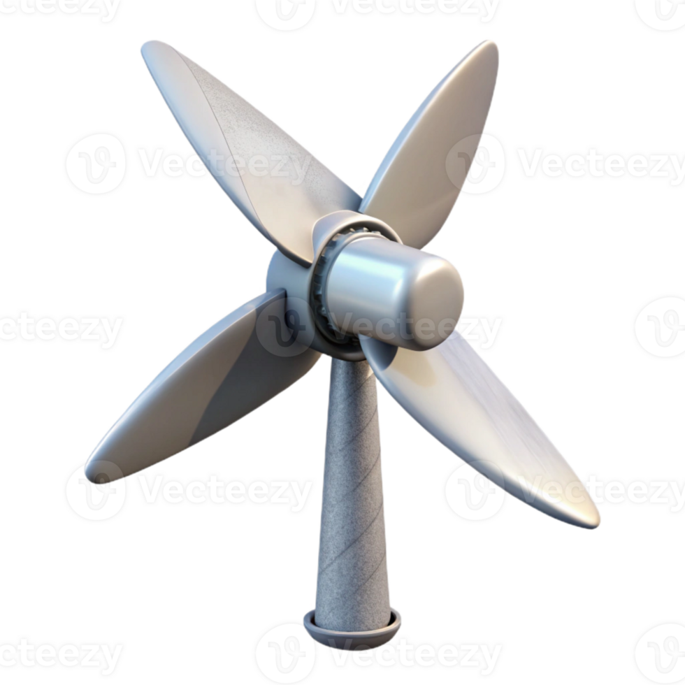 stunning traditional Wind Turbine Blades Rotating Transparent Element premium png