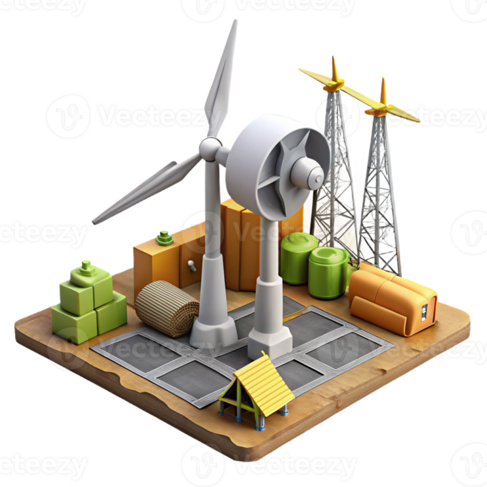 extraordinary traditional Wind Turbine Construction Site Isolated high resolution png