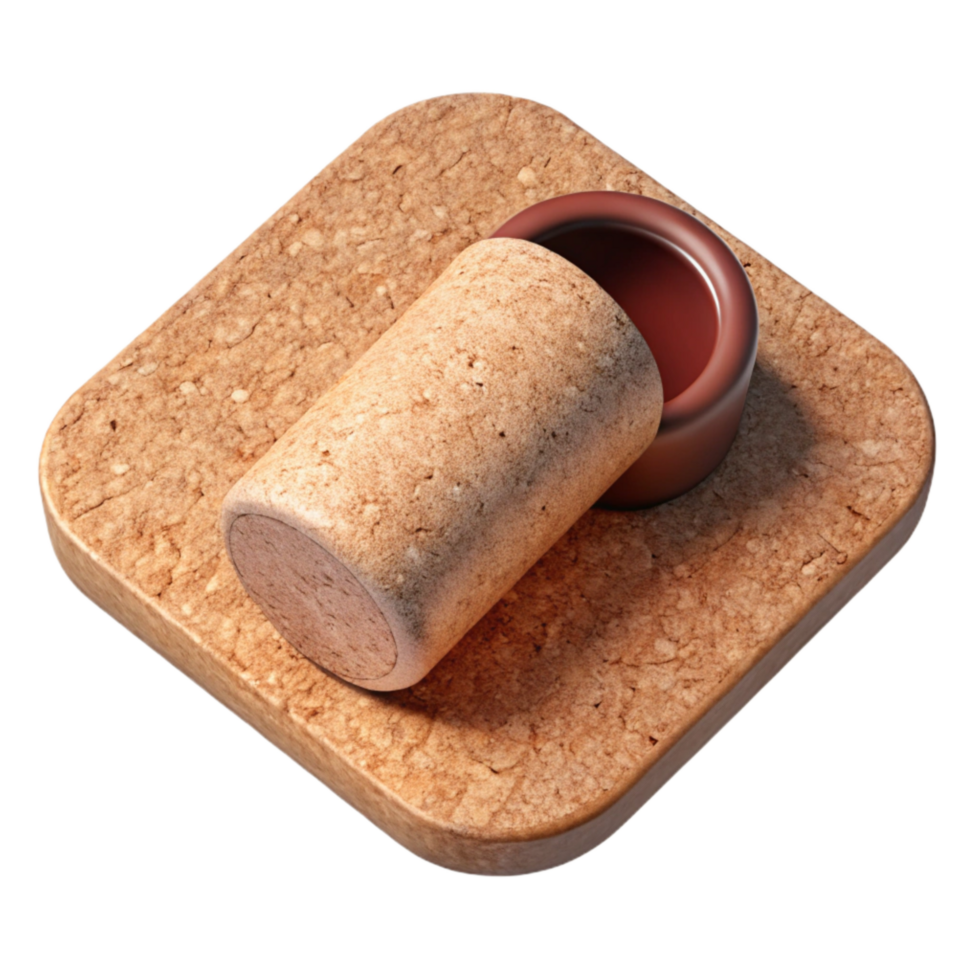 wonderful rustic Wine Cork Bath Mat Textured Surface Isolated professional png