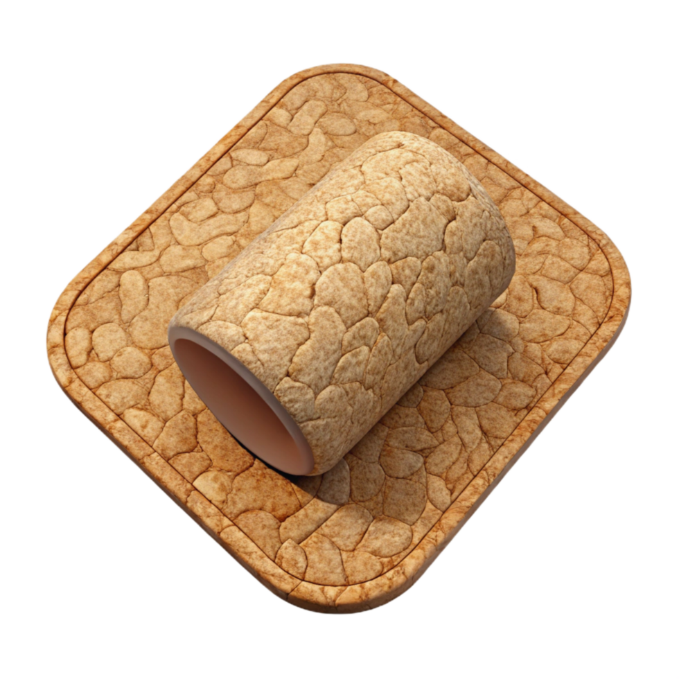 elegant artistic Wine Cork Bath Mat Textured Surface Isolated authentic png