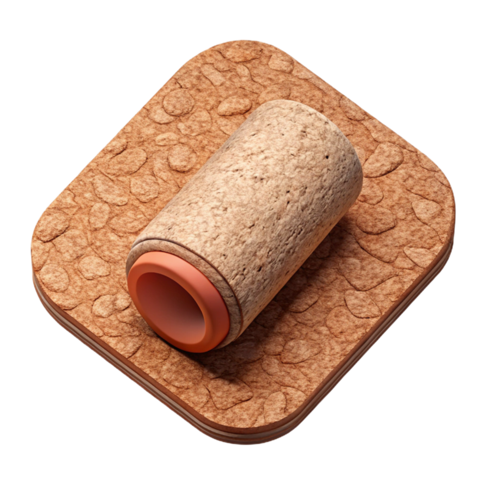 serene rustic Wine Cork Bath Mat Textured Surface Isolated exclusive png