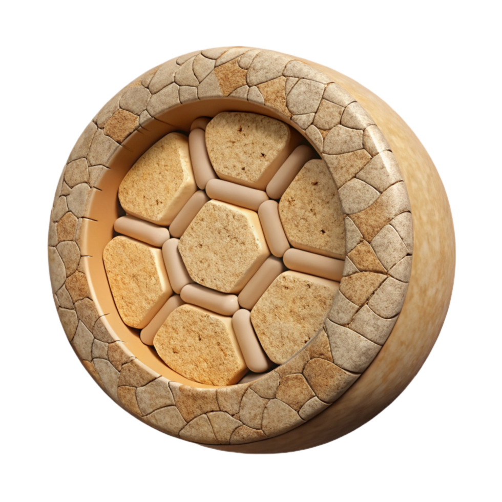 serene abstract Wine Cork Trivet Cutout with Circular Design authentic png