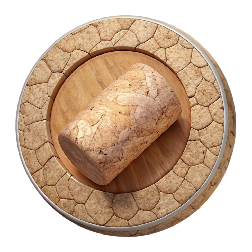 beautiful abstract Wine Cork Trivet Circular Design Isolated professional png