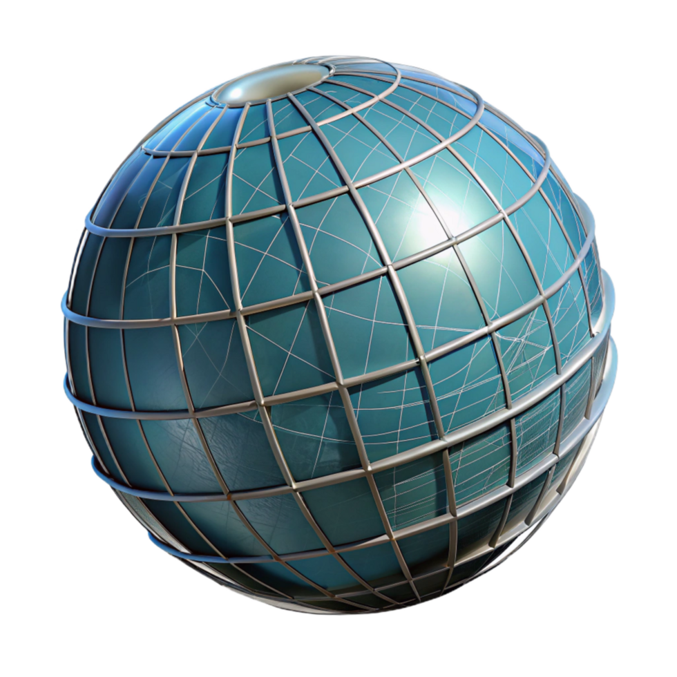 vibrant classic Wireframe Globe Rotating in Ar Interface Isolated Element exclusive png