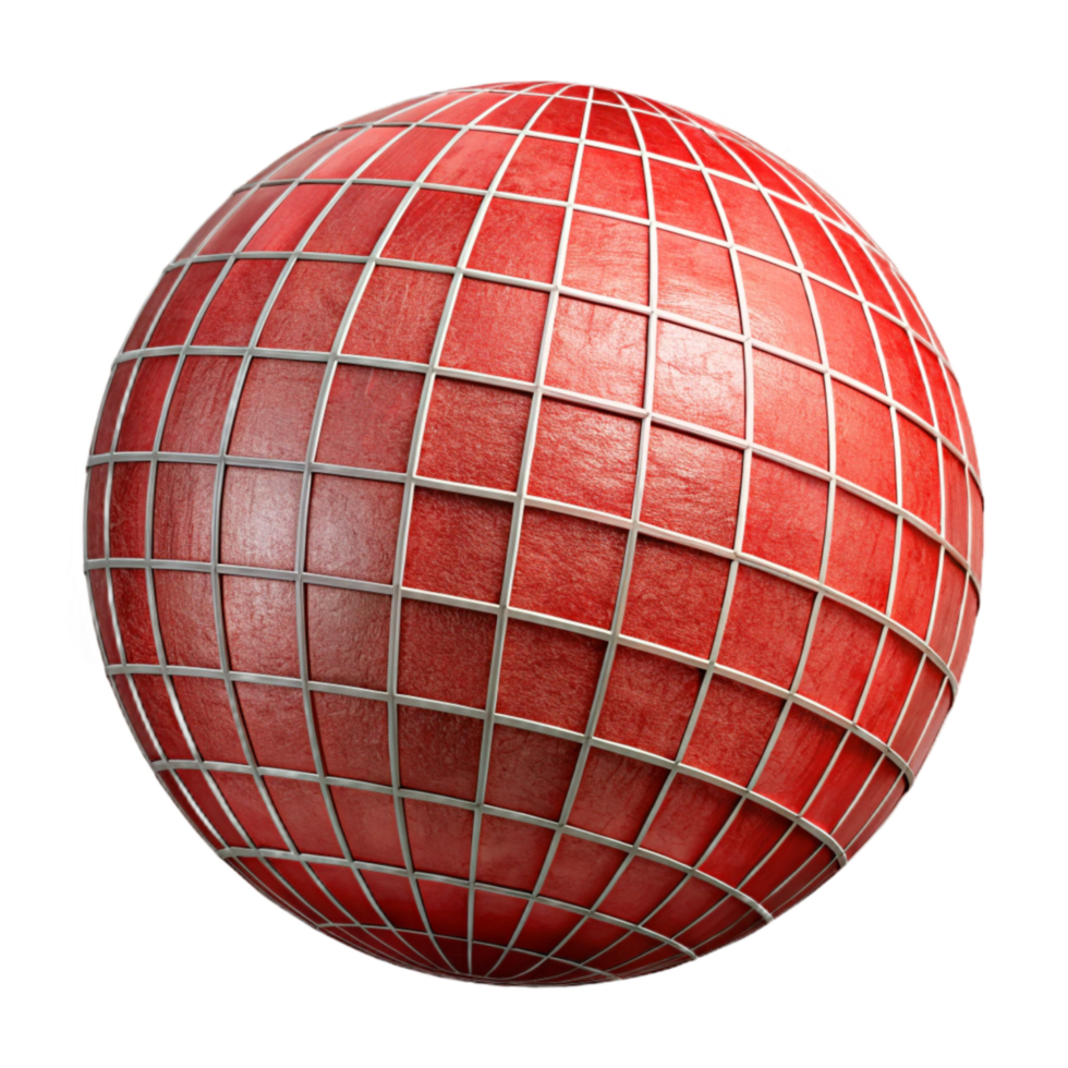 extraordinary modern Wireframe Vr Sphere Cutout with Red Grid professional png
