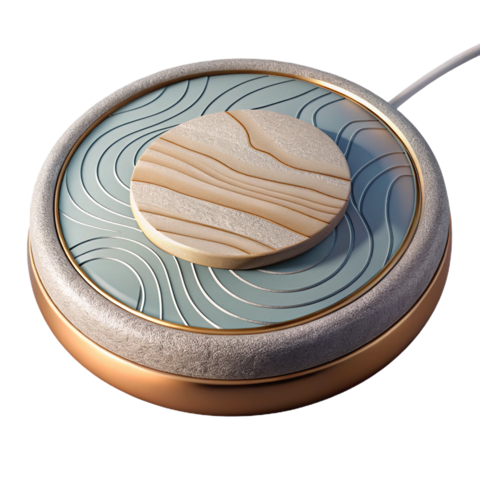 serene creative Wireless Charging Mat Circular Shape Transparent Background png