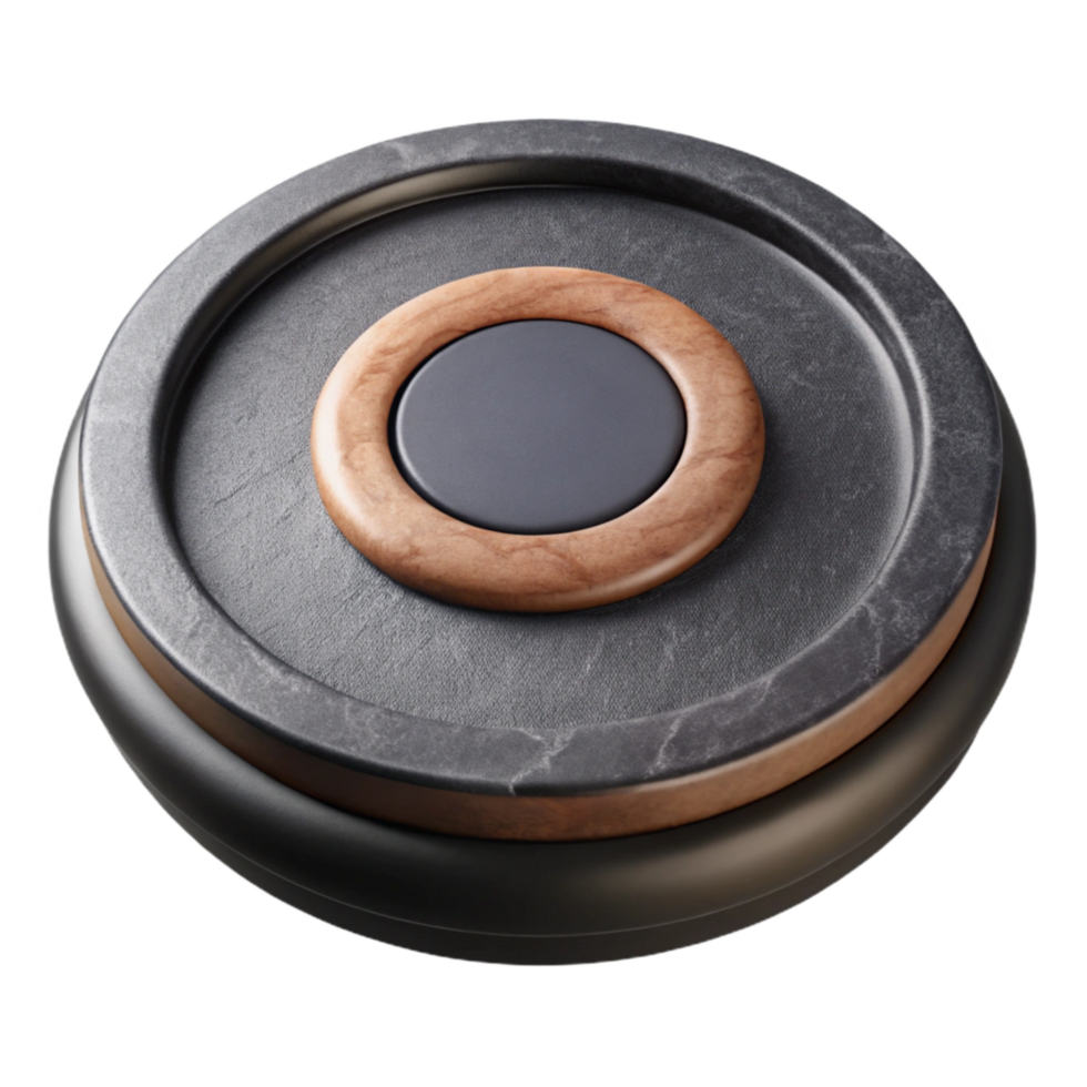 extraordinary rustic Wireless Charging Pad Black Circle Isolated original png