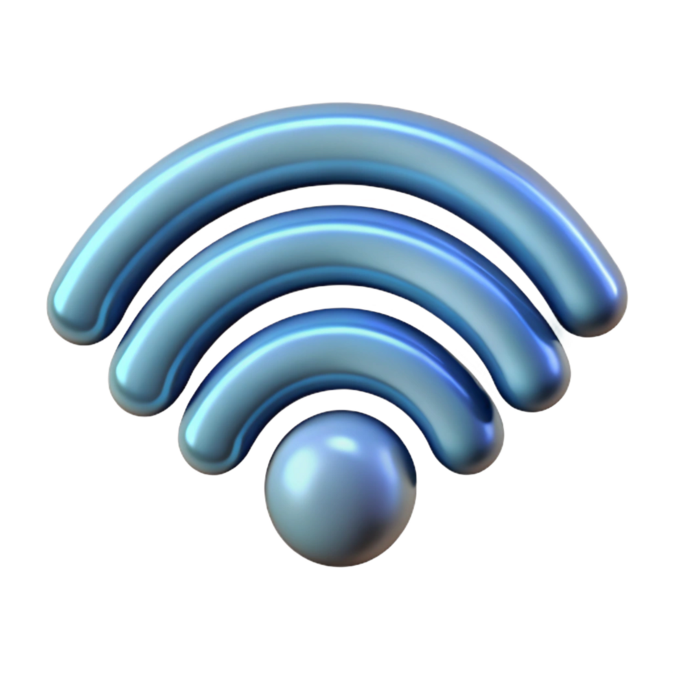 elegant modern Wireless Communication Icon Signal Waves Transparent Background authentic png