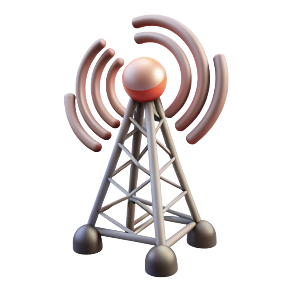 dramatic modern Wireless Communication Tower Antenna Array Transparent Background high resolution png