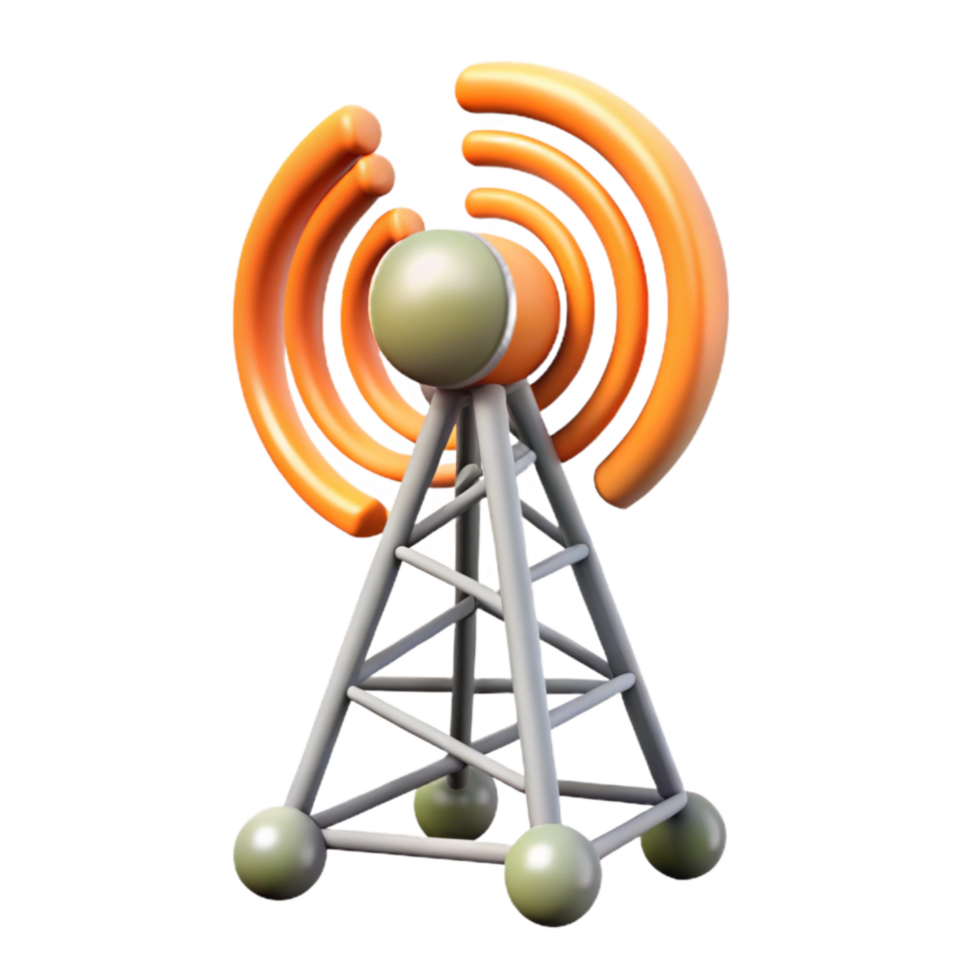 dramatic abstract Wireless Communication Tower Antenna Array Transparent Background detailed png