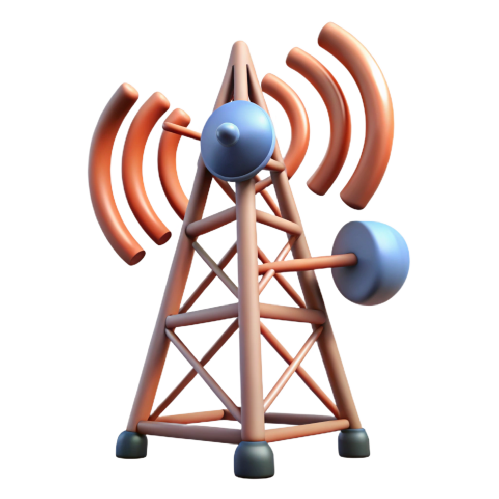 extraordinary vintage Wireless Communication Tower Antenna Array Transparent Background high resolution png