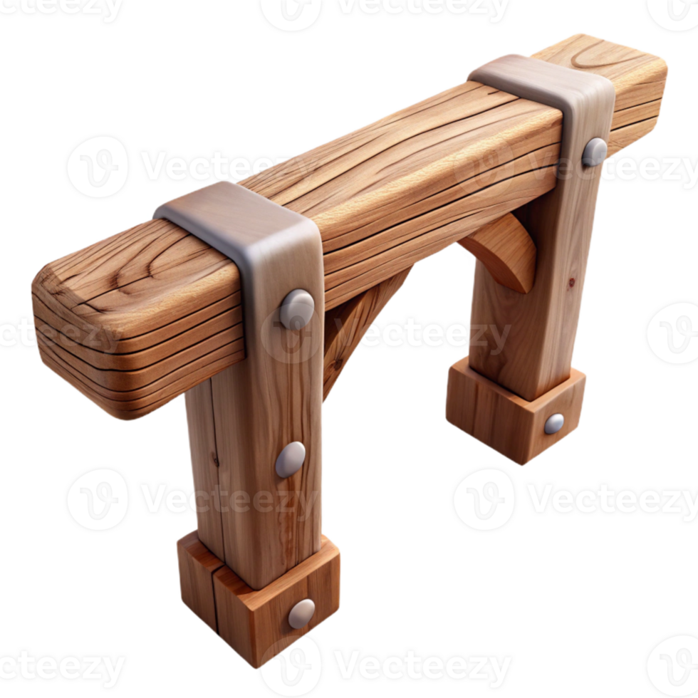 elegant traditional Wooden Beam Architectural Detail Isolated png