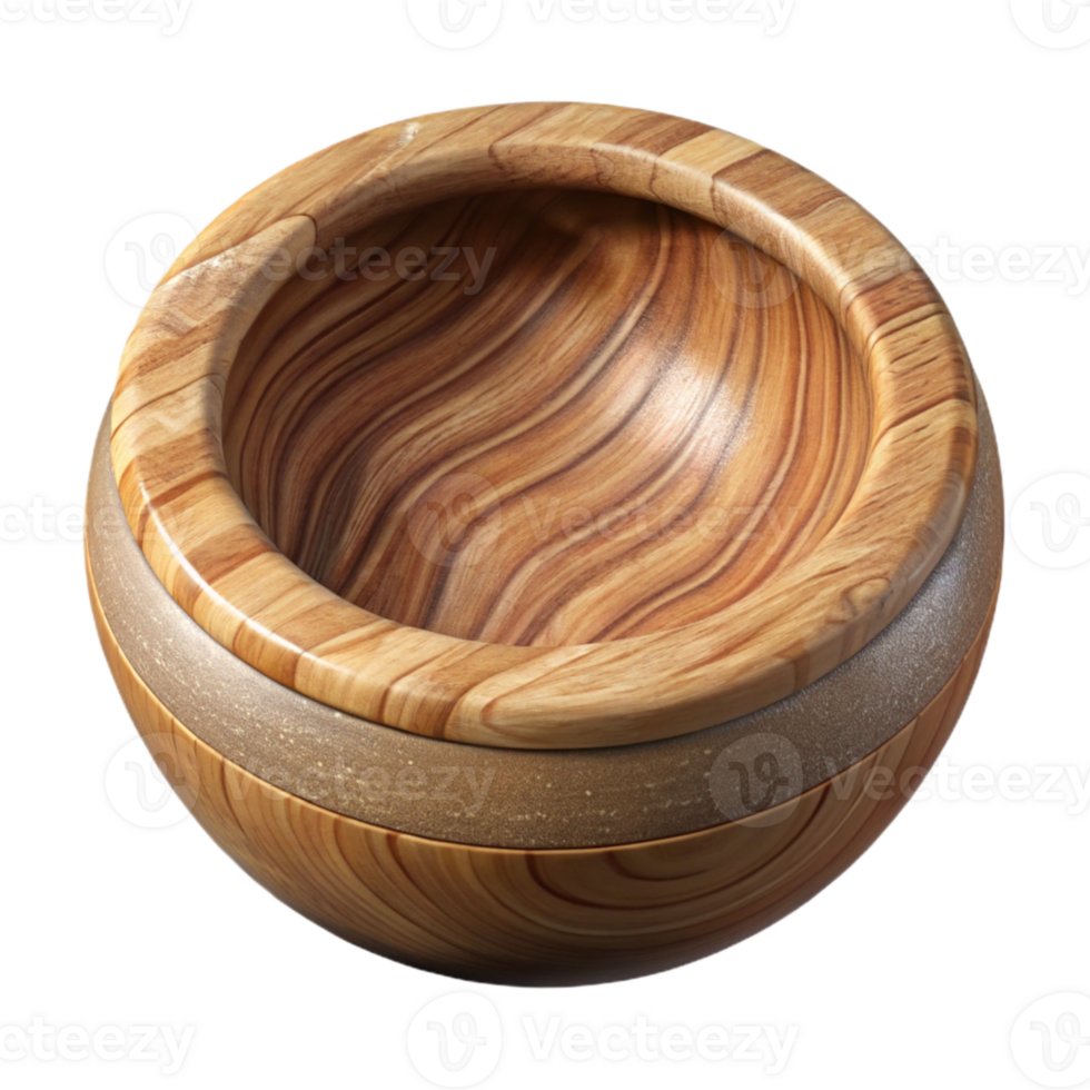 wonderful rustic Wooden Bowl Top View Cutout exclusive png