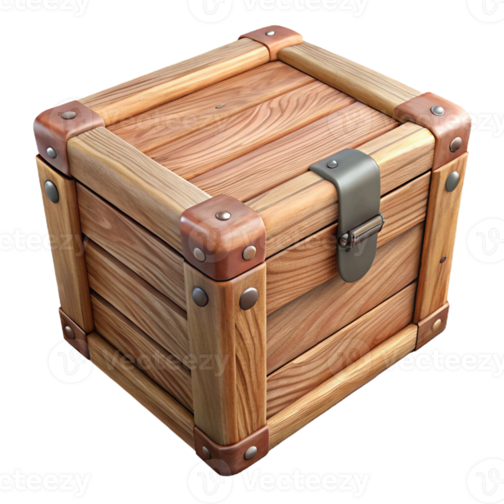 wonderful contemporary Wooden Box with Lid Top View Isolated exclusive png