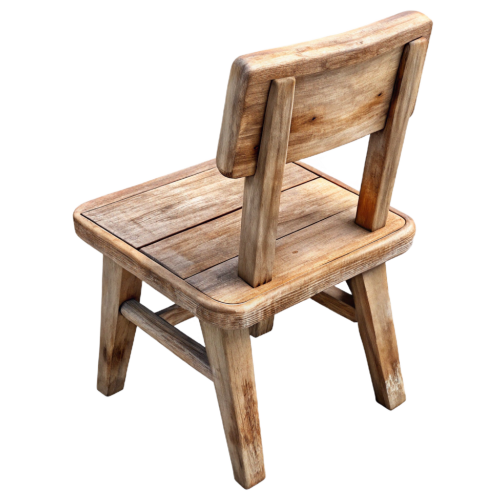 dramatic classic Wooden Chair Back View Isolated high resolution png