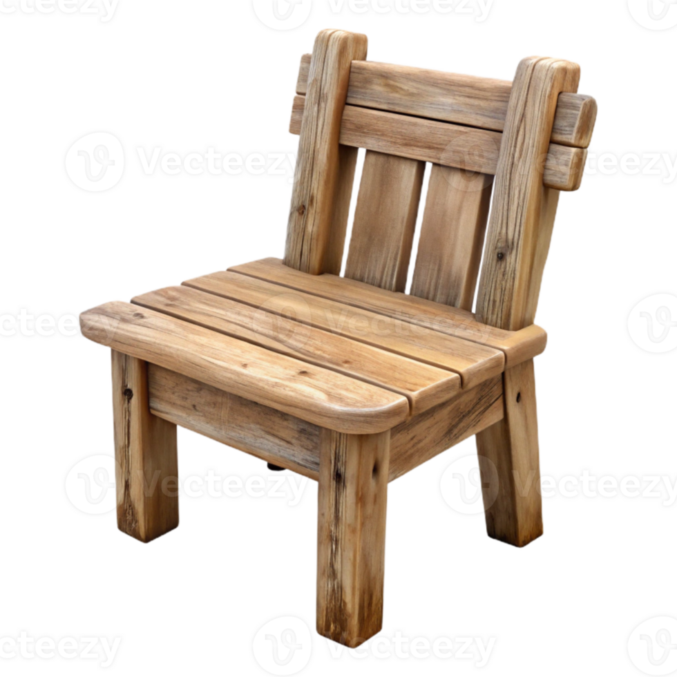 magnificent classic Wooden Chair Front View Isolated Transparent Background authentic png