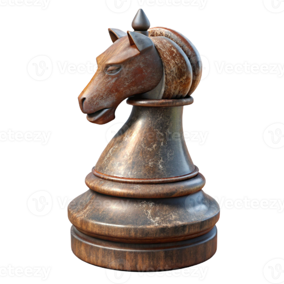 stunning contemporary Wooden Chess Piece Knight Front View Cutout authentic png