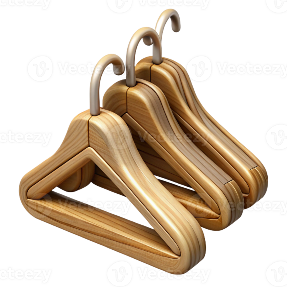magnificent contemporary Wooden Clothes Hangers Side View Cutout original png