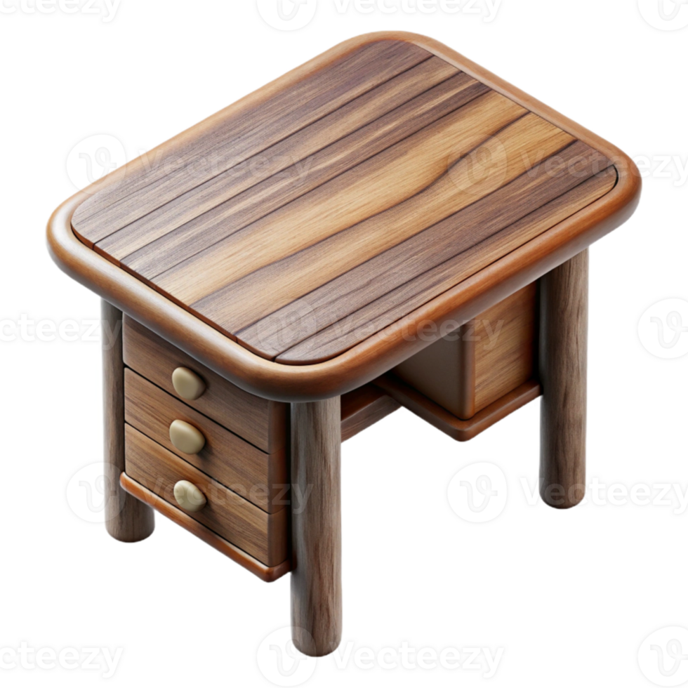 stunning modern Wooden Desk Top View Cutout Element exclusive png