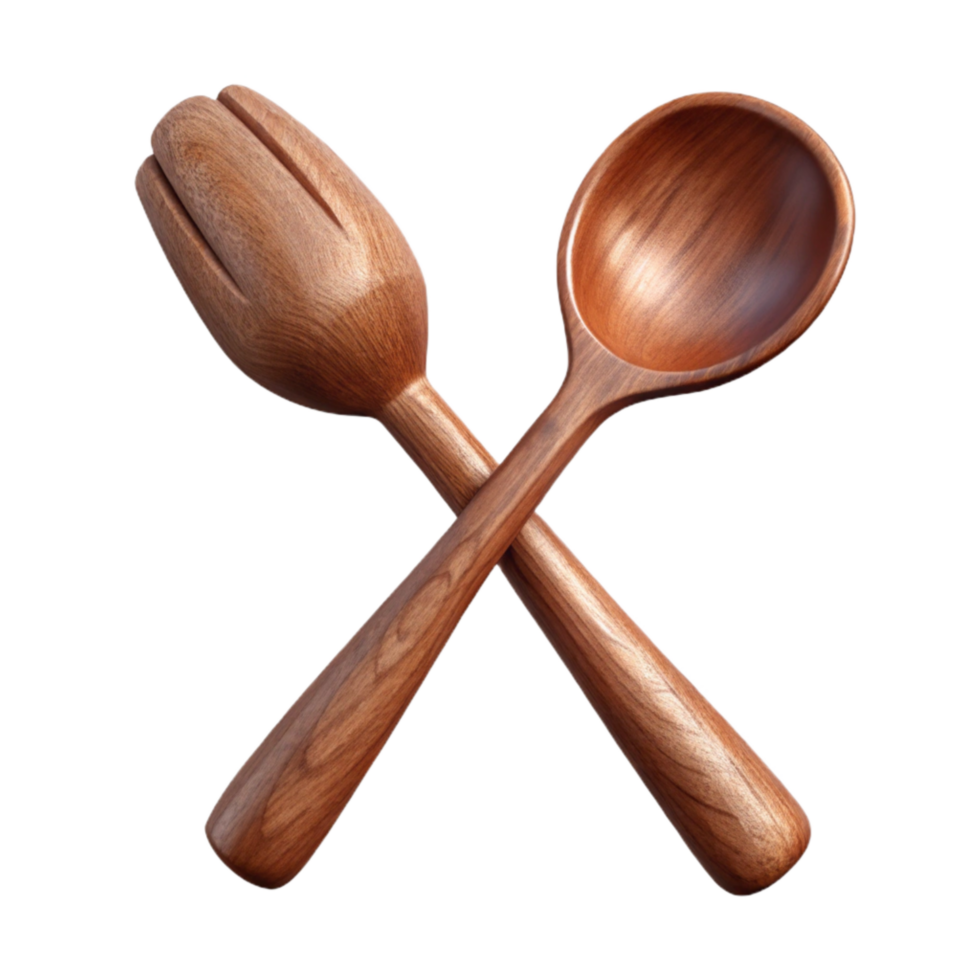 extraordinary abstract Wooden Spoon and Fork Rustic Style Isolated exclusive png