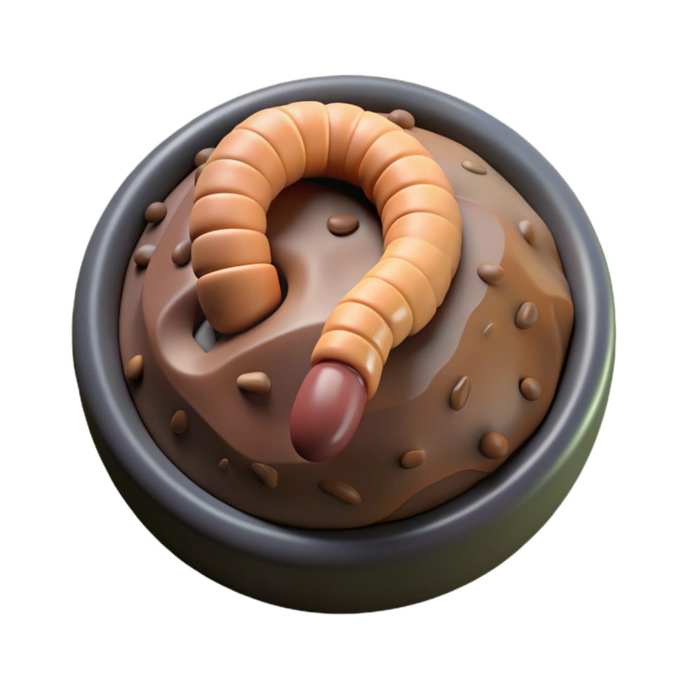 magnificent vintage Worm Composting Illustration Top View Isolated Element high quality png