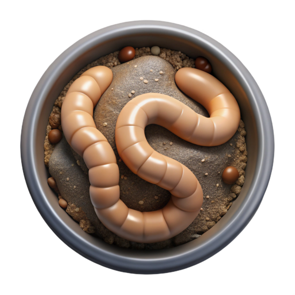 stunning contemporary Worm Composting Illustration Top View Isolated Element high resolution png