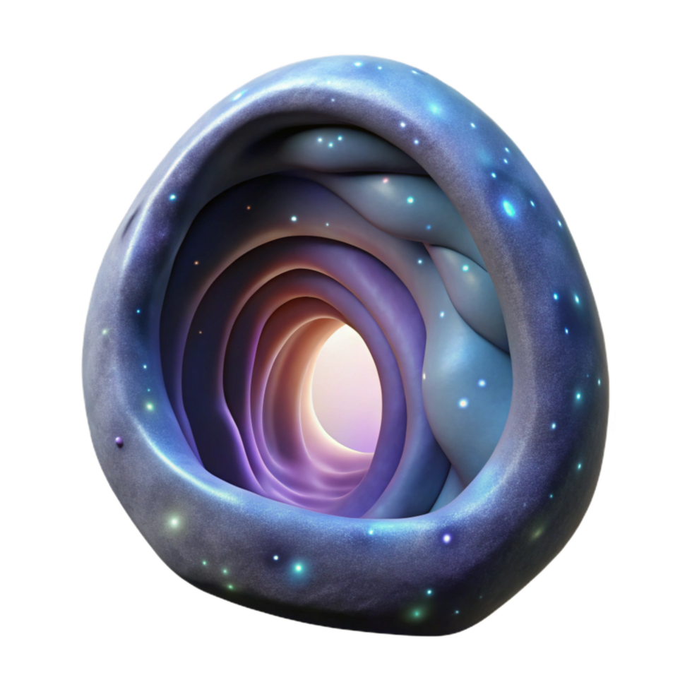 magnificent abstract Wormhole Entrance Swirling Nebula Cutout original png