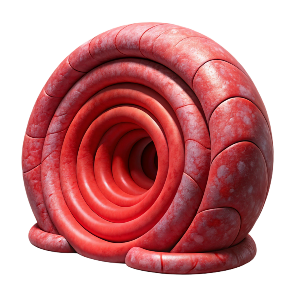 wonderful minimalist Wormhole Entrance Spiral Shape Red Isolated detailed png