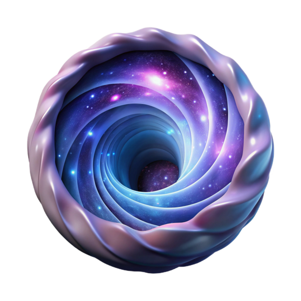 impressive minimalist Wormhole Exit Swirling Nebula Transparent Background high resolution png