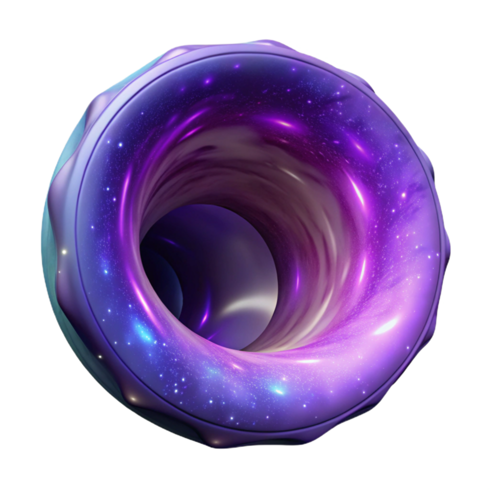 wonderful vintage Wormhole Tunnel Purple Nebula Transparent Background high quality png