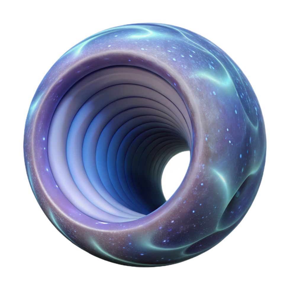 impressive minimalist Wormhole Tunnel Through Spacetime Isolated Element exclusive png