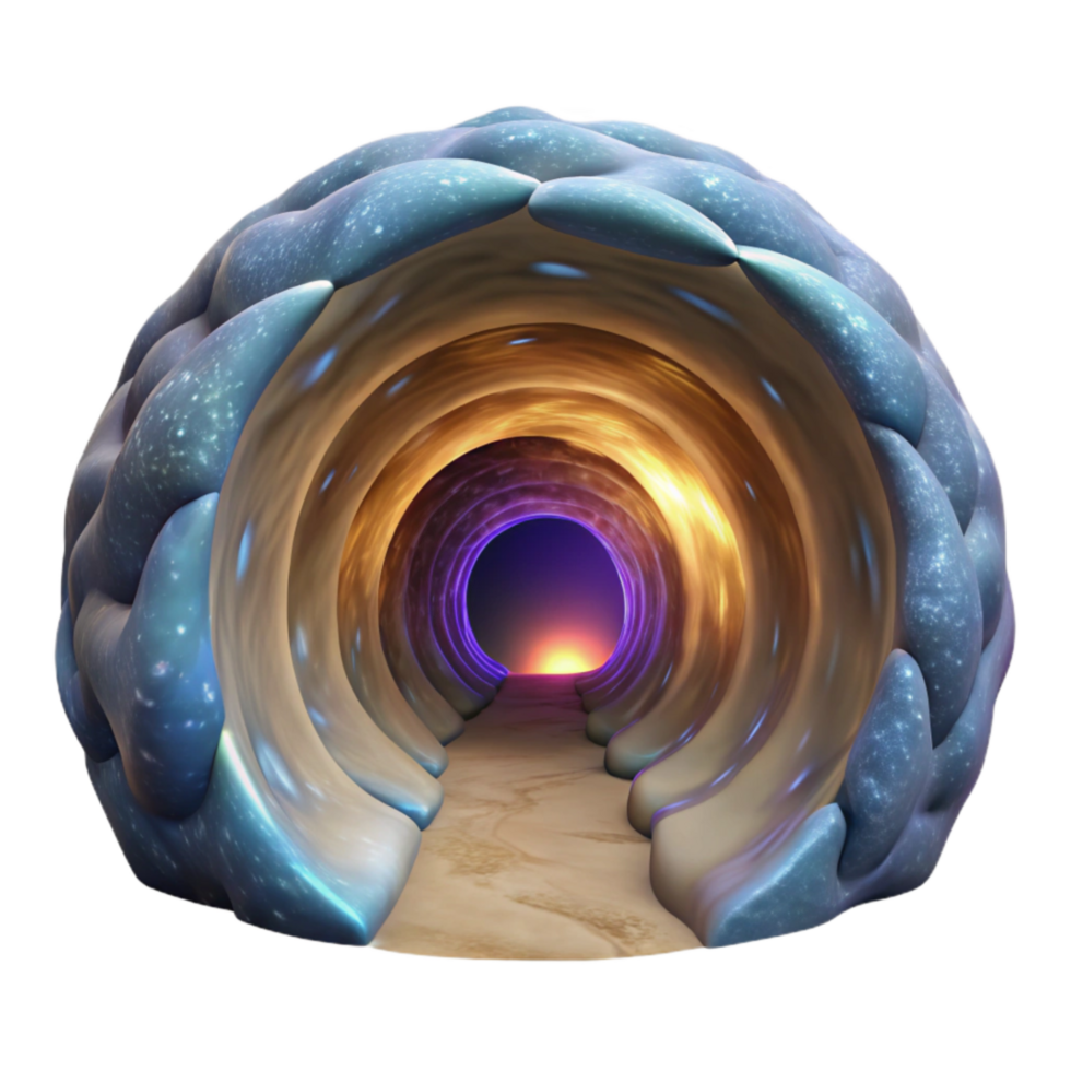 impressive modern Wormhole Tunnel Through Reality Isolated png