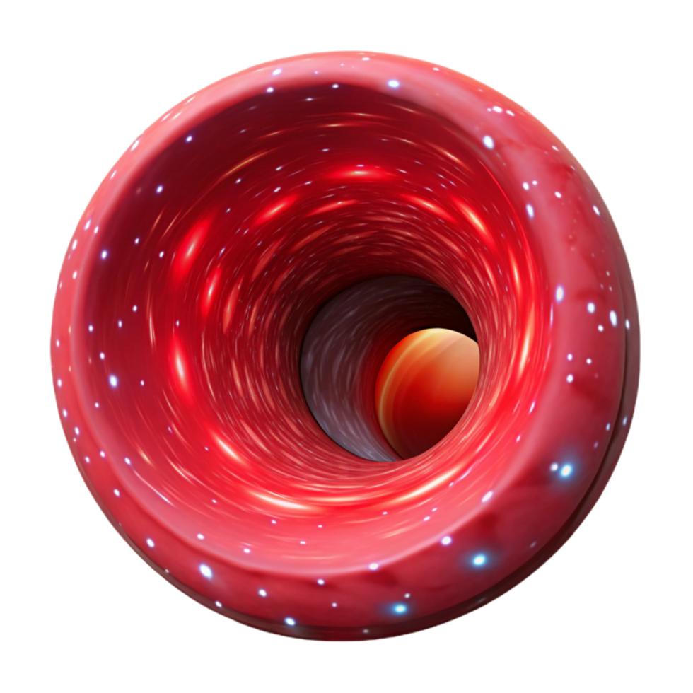 elegant abstract Wormhole Tunnel Through Spacetime Isolated Element original png