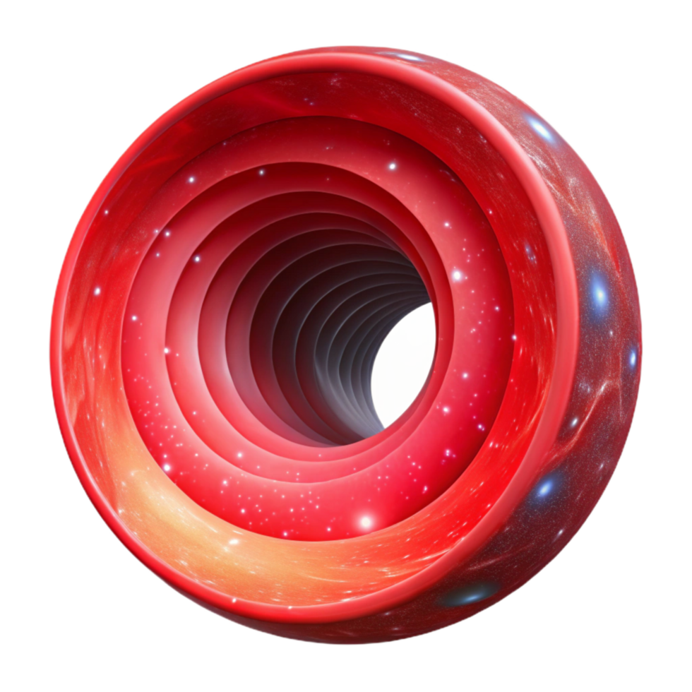elegant traditional Wormhole Tunnel Through Spacetime Isolated Element professional png
