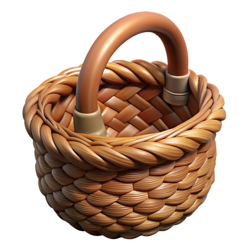 wonderful abstract Woven Basket Handle Detail Isolated Element authentic png