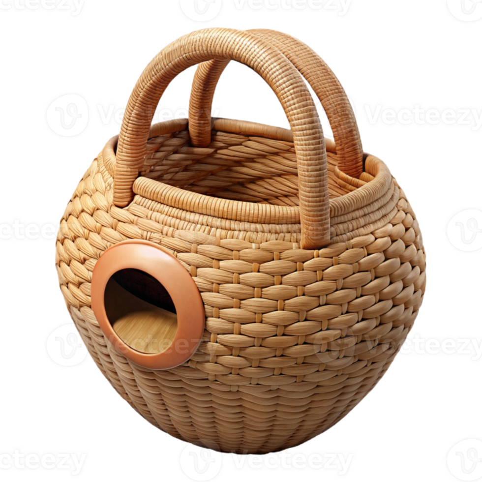 magnificent artistic Woven Straw Bag with Round Shape Cutout exclusive png
