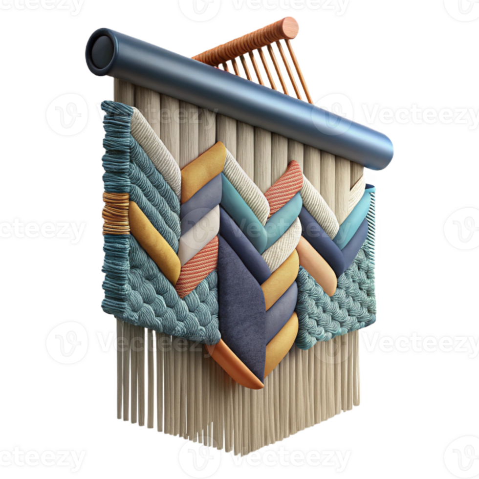 extraordinary creative Woven Wall Hanging Abstract Design Isolated Element authentic png