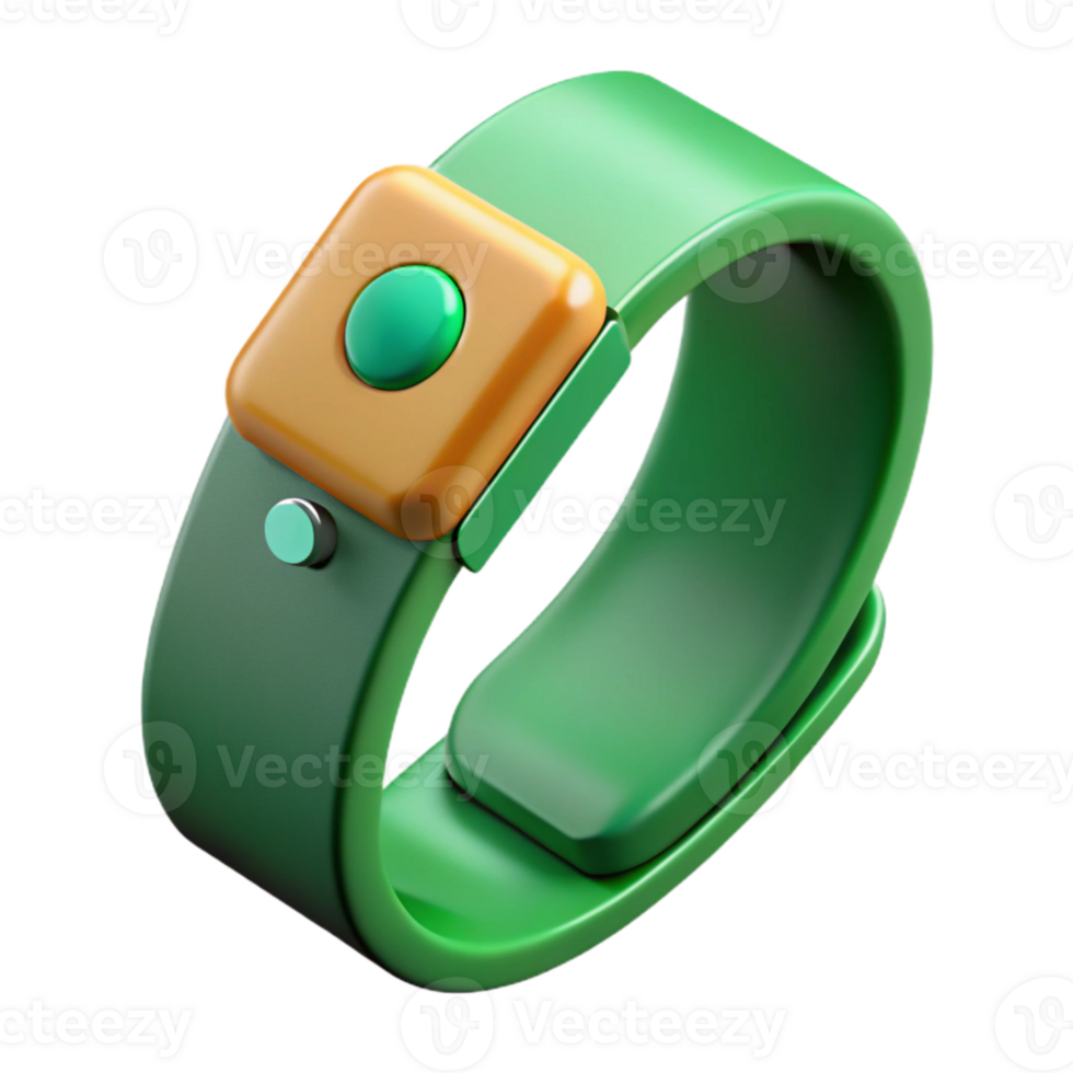 wonderful modern Wristband Activity Tracker Green Isolated Transparent Background original png