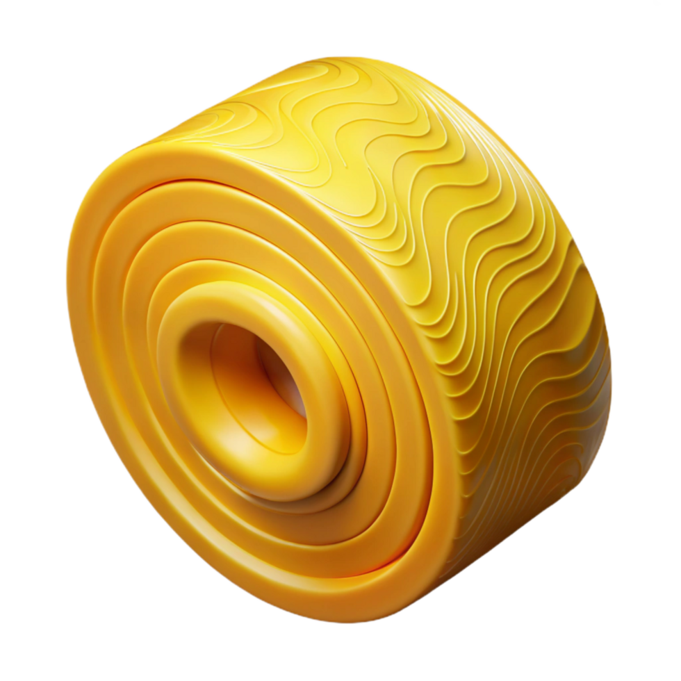 dramatic traditional Yellow Pla Filament Roll Transparent Background high resolution png